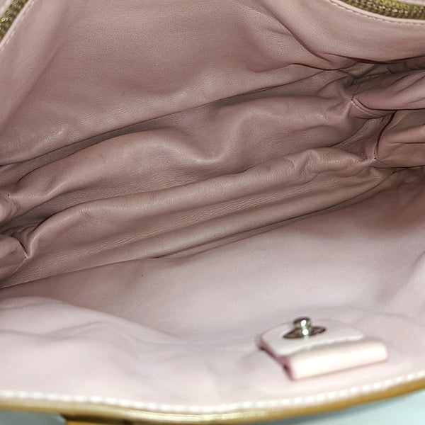 Lambskin Top Handle Bag Brown