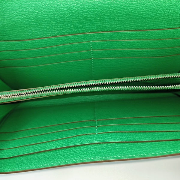 Kelly 20 Lambskin Green Wallet
