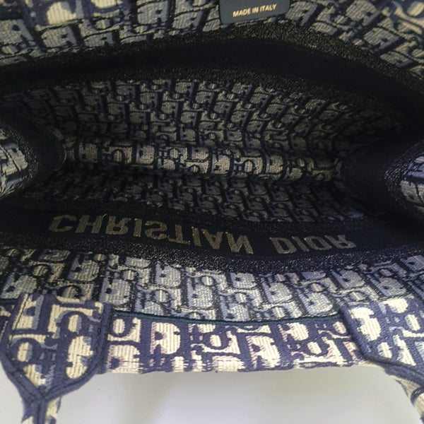 Book Tote Medium Oblique Canvas Blue