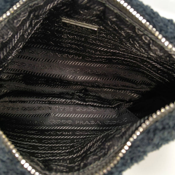 Authenticated pre-owned Re-Edition2000 Mini Fabric Blue - Top Handle Bag at Looply