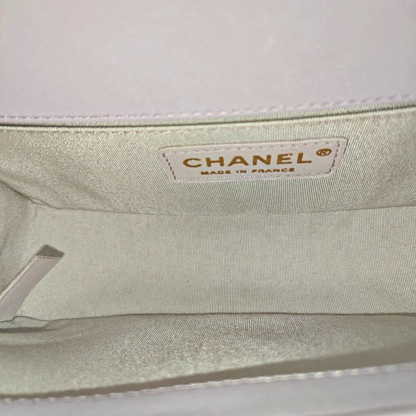 BOY CHANEL Small Quilted Patent Leather Purple