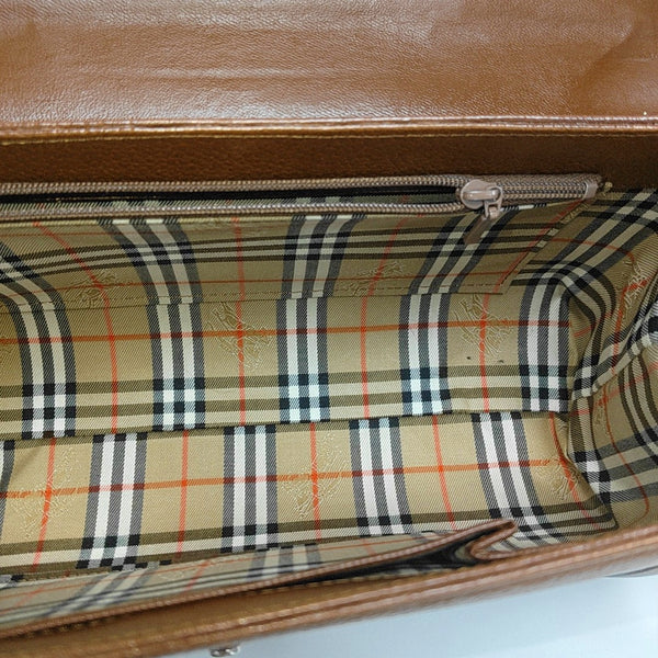 Calfskin Top Handle Bag Brown
