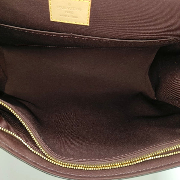 CLUNY MM Monogram Coated Canvas Brown