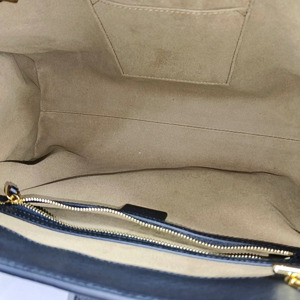 Padlock Medium Monogram Coated Canvas Beige