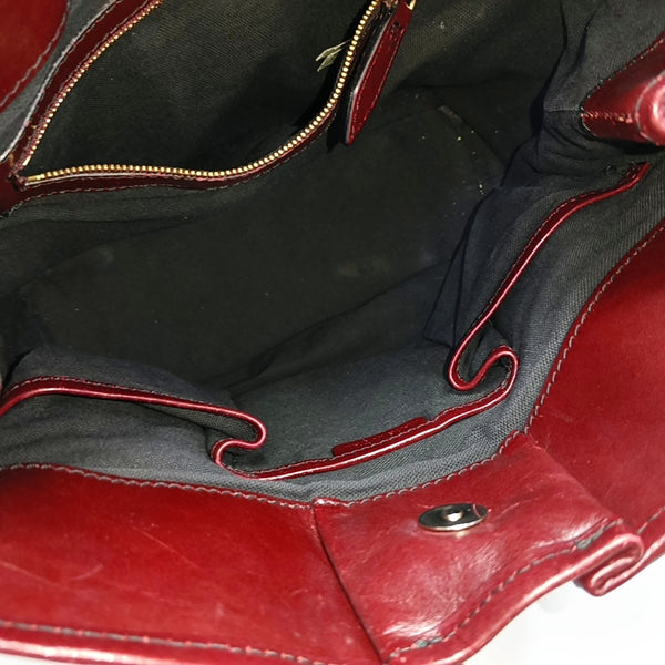 Suede Shoulder Bag Red