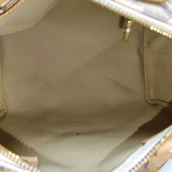 SPEEDY 25 Damier Azur Coated Canvas White