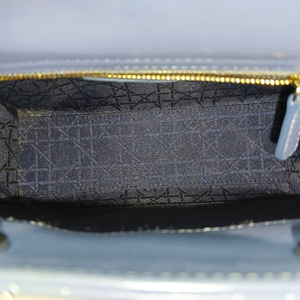 Lady Dior Small Cannage Lambskin Blue