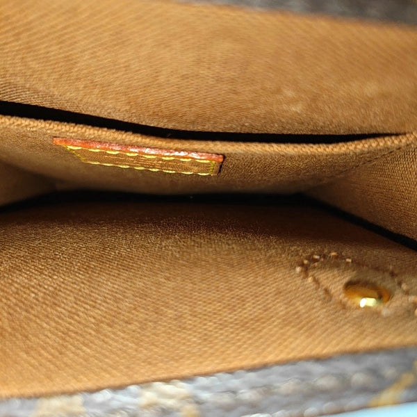 SAC PLAT Mini Monogram Coated Canvas Brown