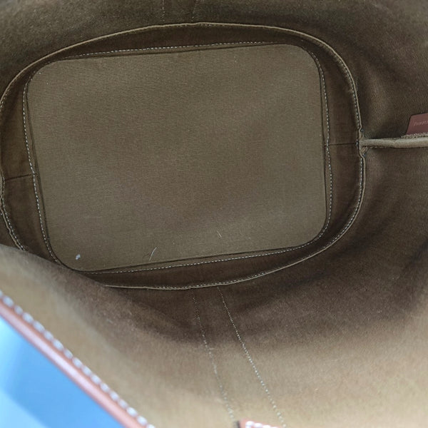 Authenticated pre-owned TRIOMPHE CANVAS Medium Coated Canvas Brown - Bucket Bag at Looply