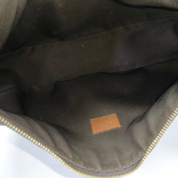 LOOP HOBO Monogram Coated Canvas Brown