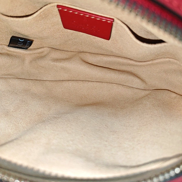 Authenticated pre-owned GG Marmont Quilted Calfskin Red - Belt Bag at Looply