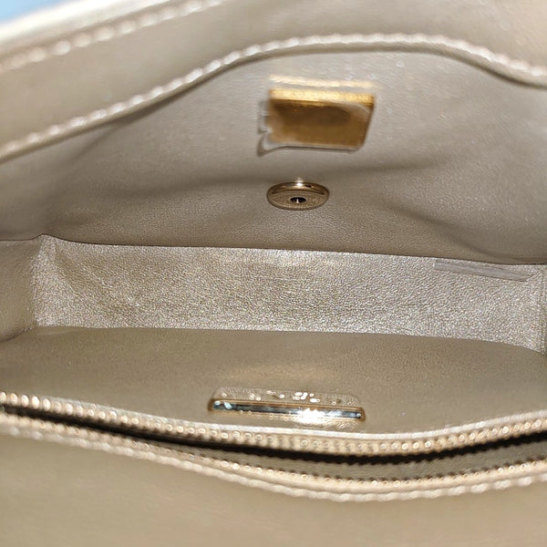 Quilted Special Material Shoulder Bag White