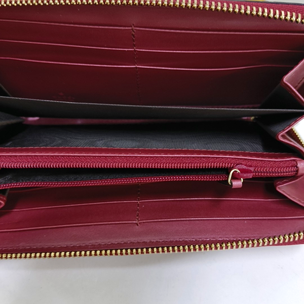 Signature Monogram Calfskin Red Wallet