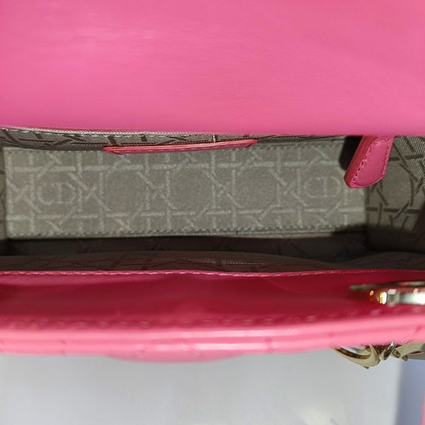 Lady Dior Mini Cannage Lambskin Red