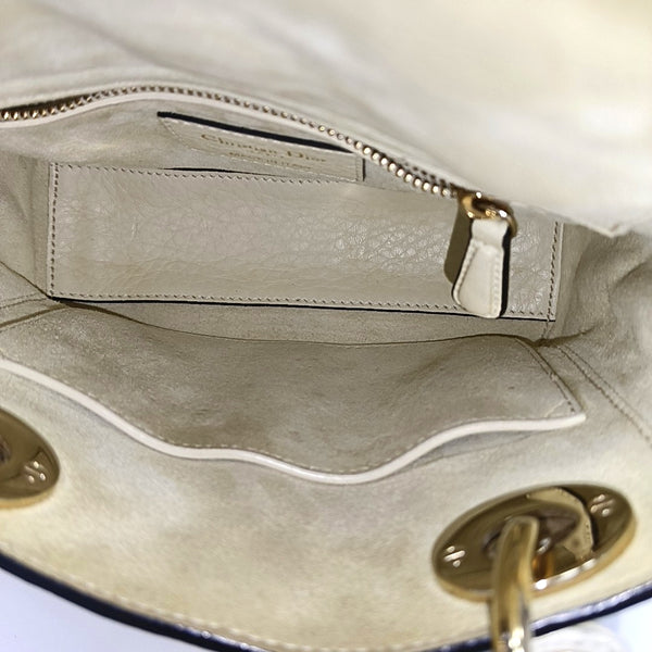 Lady Dior Mini Cannage Calfskin White