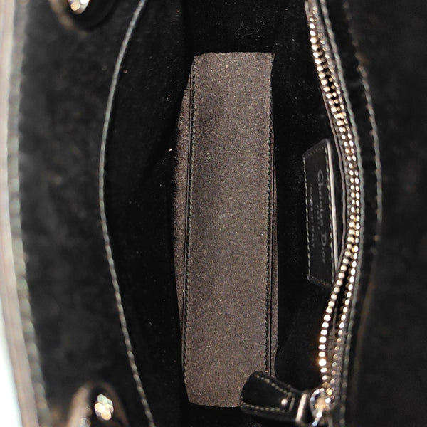 Lady Dior Mini Cannage Silk Satin Black
