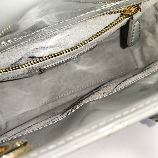Lady Dior Mini Cannage Patent Leather Green