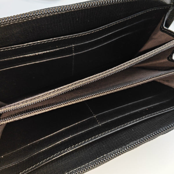 Coated Canvas Wallet Black