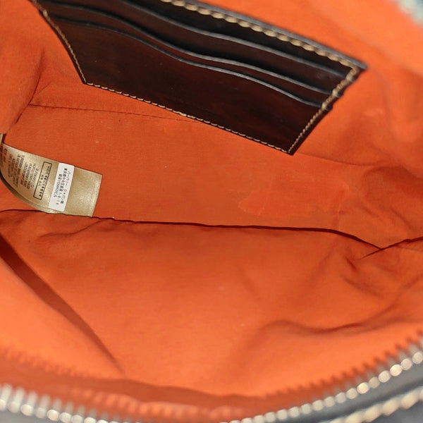 Bolso de hombro de lona pequeño beige
