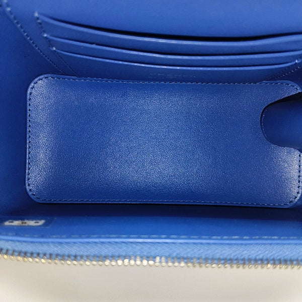 VANITY CASE Small Quilted Denim Blue