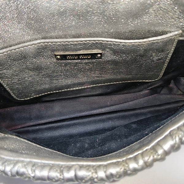 Crystal Quilted Lambskin Silver