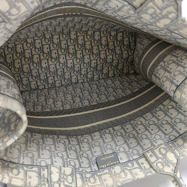 Book Tote Large Oblique Canvas Gray