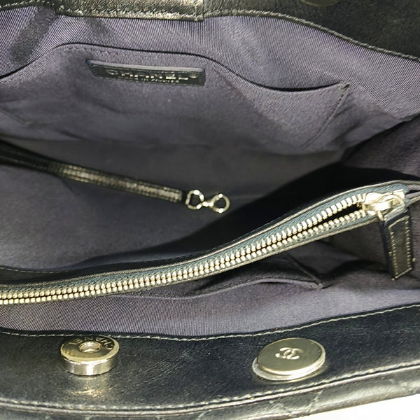 Quilted Calfskin Shoulder Bag Black