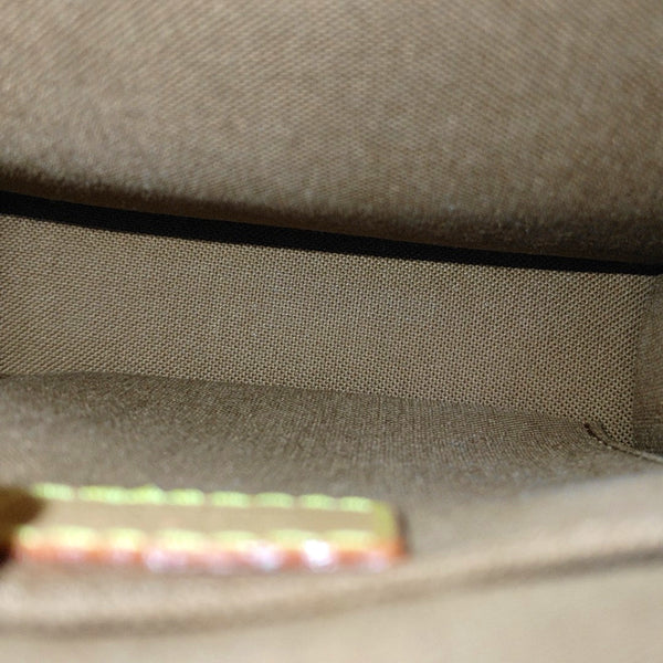 SAC PLAT Mini Monogram Coated Canvas Brown
