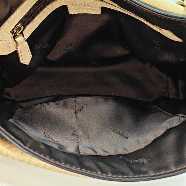 Leather Shoulder Bag Beige