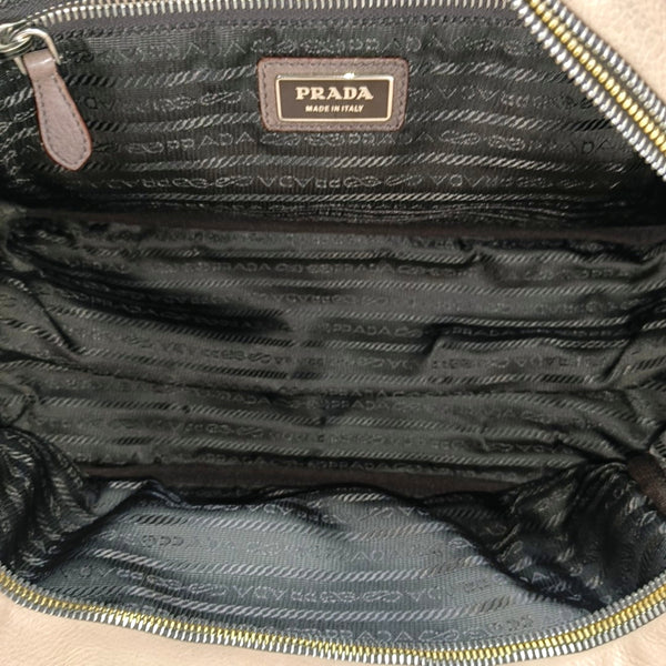Calfskin Top Handle Bag Brown