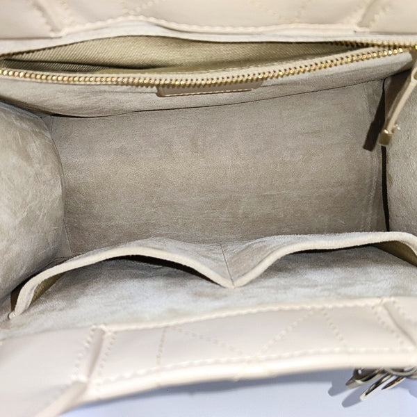 Book Tote Small Quilted Calfskin Beige