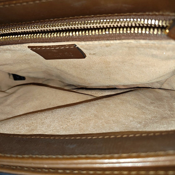 Horsebit 1955 Medium Monogram Coated Canvas Beige
