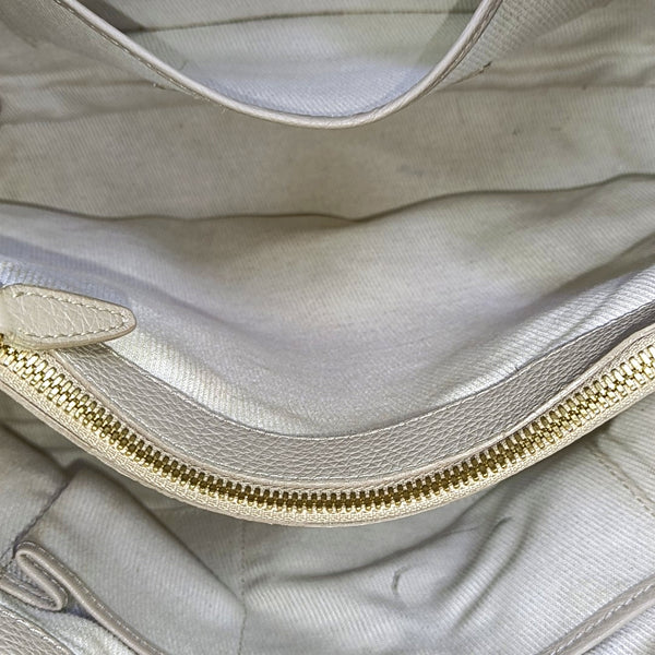Calfskin Shoulder Bag Beige