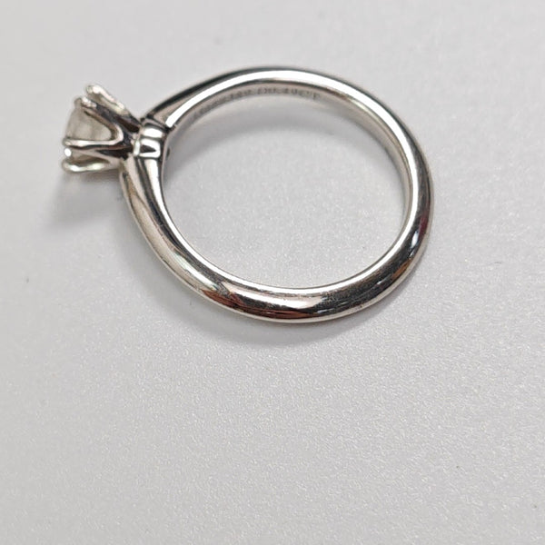 Tiffany Setting Platinum 950 Silver Ring EU 48