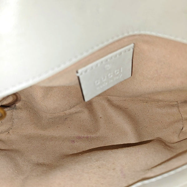 GG Marmont Mini Quilted Calfskin White