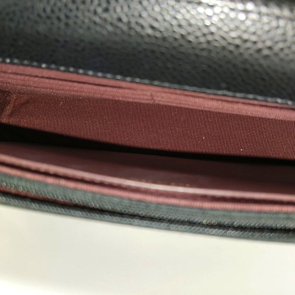 WOC Quilted Grained Calfskin Black