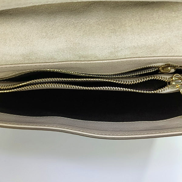 Calfskin Shoulder Bag Beige