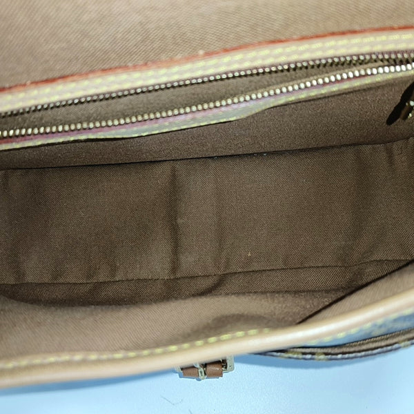SOLOGNE PM Monogram Coated Canvas Brown