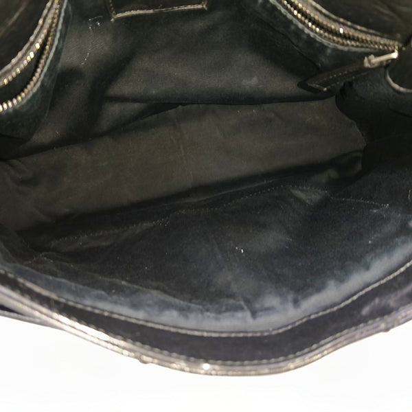 NIKI Large Chevron Calfskin Black