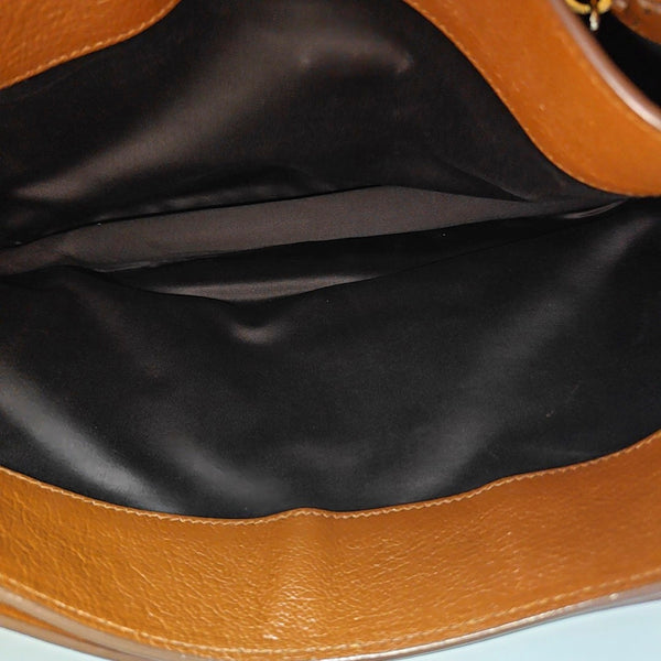 Calfskin Shoulder Bag Brown