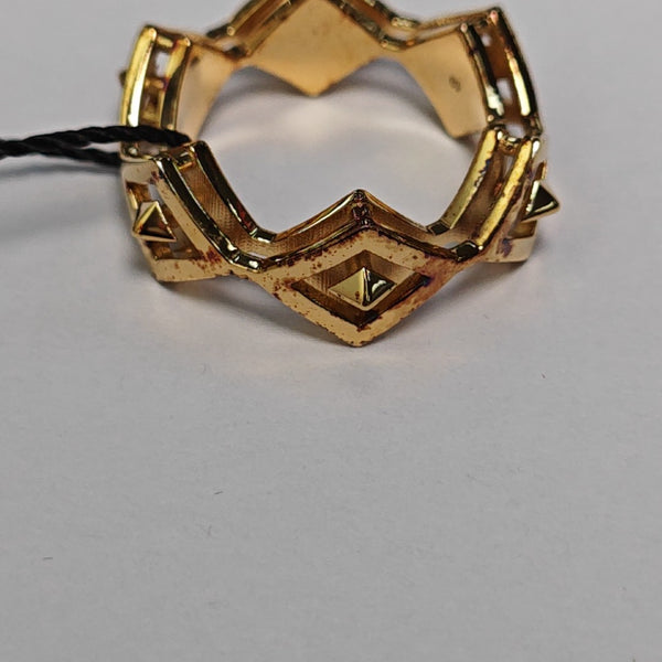 925 Sterling Silver Gold Ring EU 59