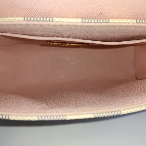CROISETTE Damier Azur Coated Canvas White