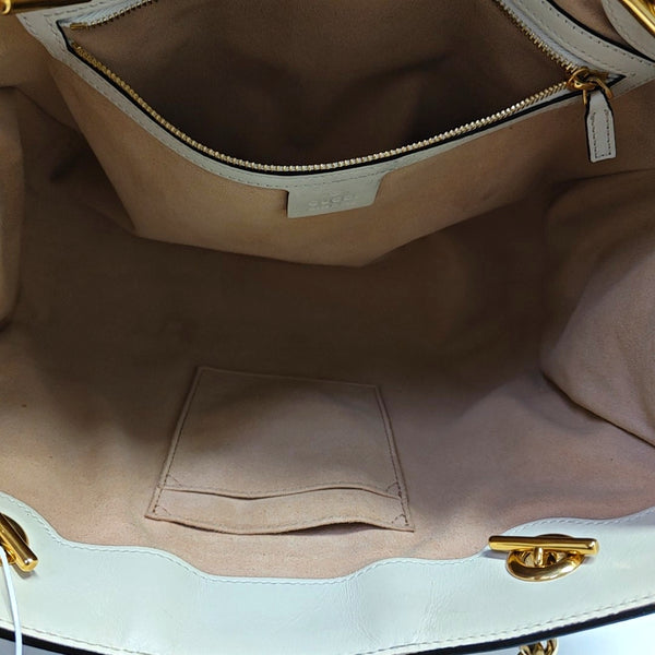 Padlock Medium Monogram Coated Canvas Beige