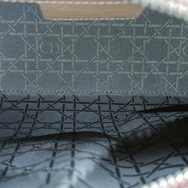 Lady Dior Medium Cannage Patent Leather Beige