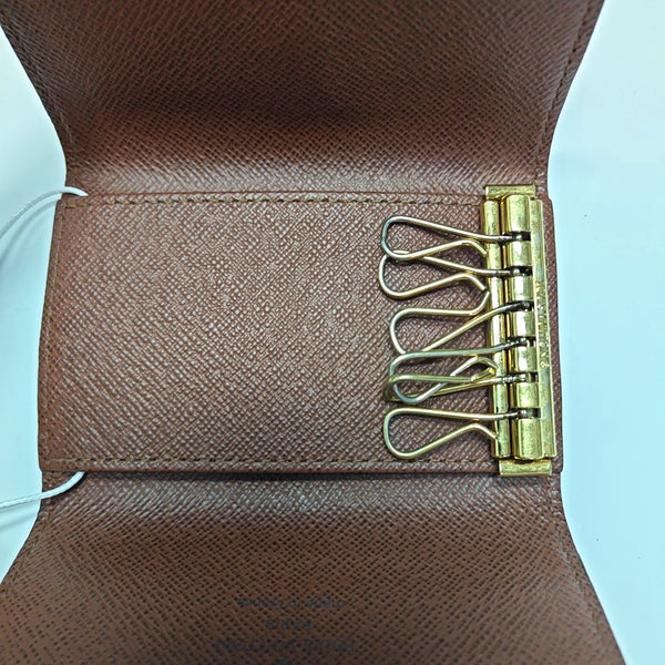 Monogram Coated Canvas Key Pouch Brown