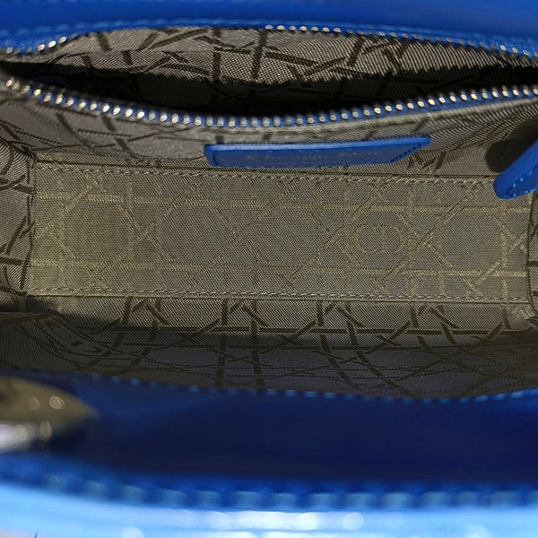 Lady Dior Mini Cannage Lambskin Blue