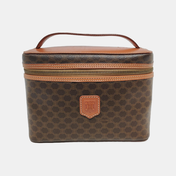 MACADAM TOP HANDLE COSMETIC BAGS Coated Canvas Brown