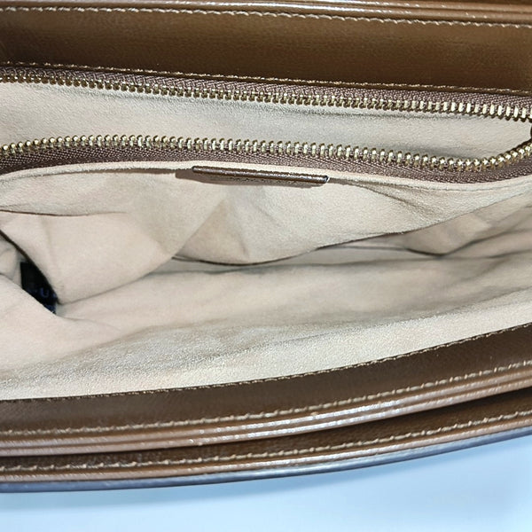 Horsebit 1955 Medium Monogram Coated Canvas Beige