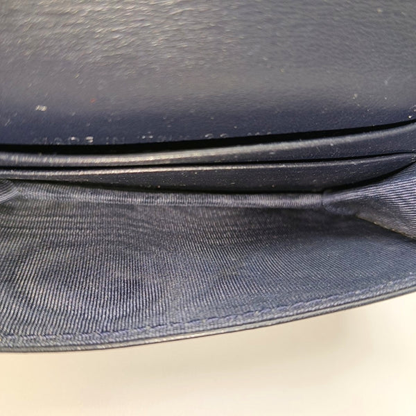 Authenticated pre-owned Saddle Oblique Canvas Blue Wallet - Wallet at Looply