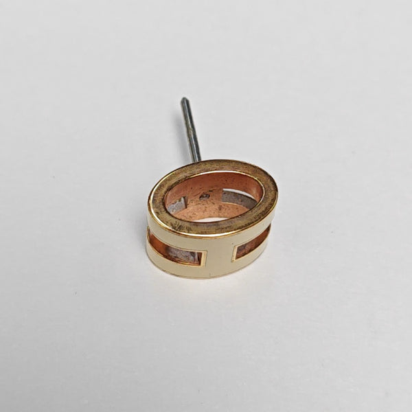 Pop H Metal Rose Gold Stud Earrings